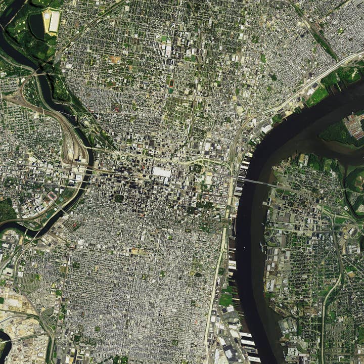 JACE.design – Engroshandel Kunsttryk – Philadelphia PA Kort Print Satellit
