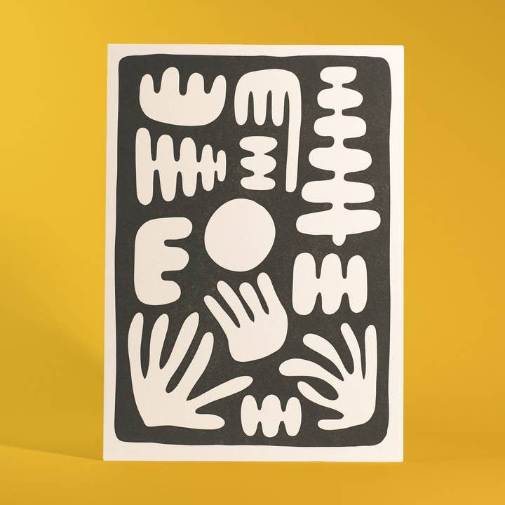 Impression d'art en letterpress "Formes du désert" 5x7" pour la vente par Half Pint Studio