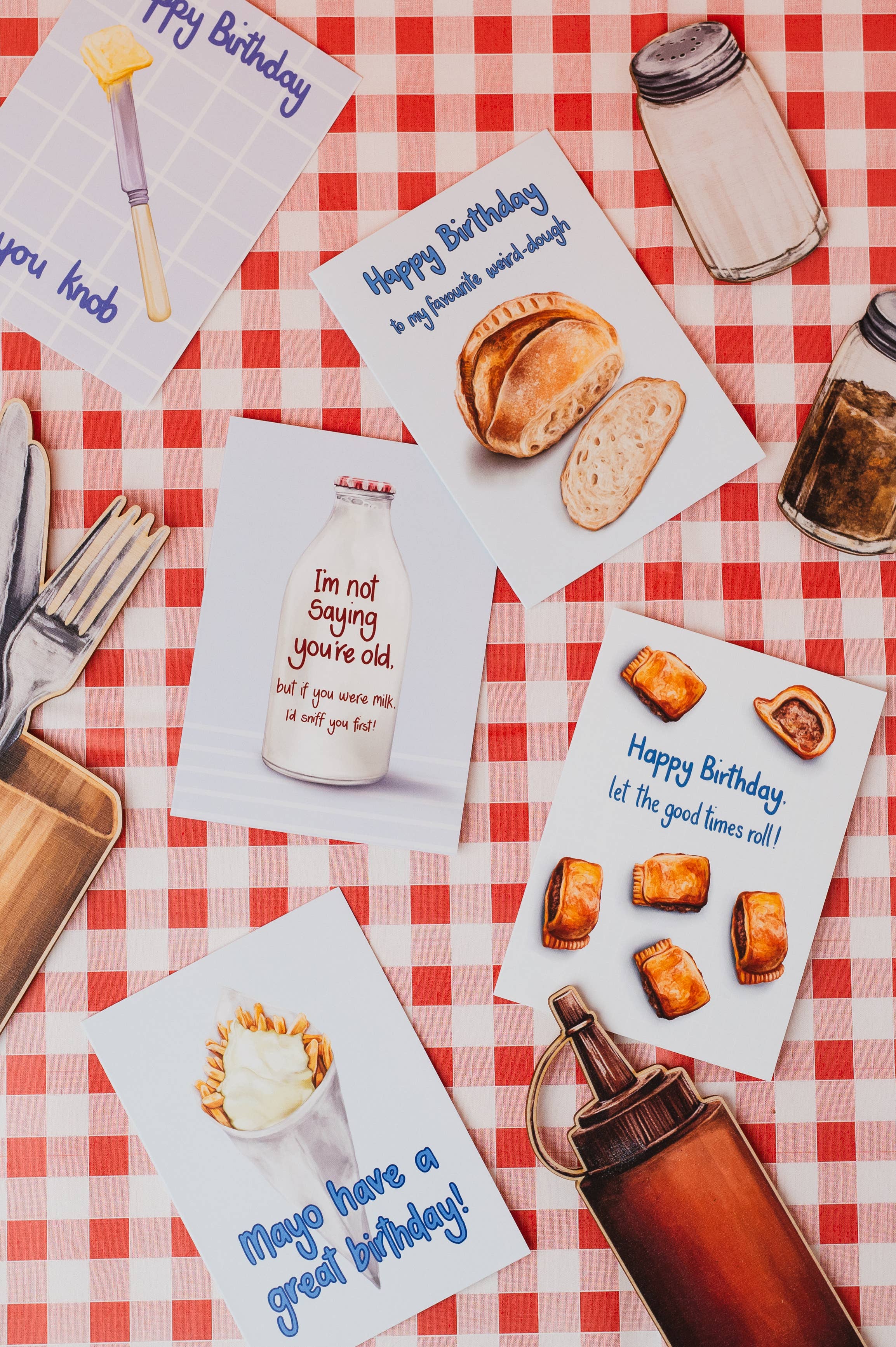 Katie Tinkler illustration – wholesale Birthday card – I'm Not Saying You're Old, Funny Milk Themed Birthday Card4