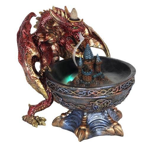 Large Dragon Bowl Backflow Incense Burner for wholesale by Green Tree