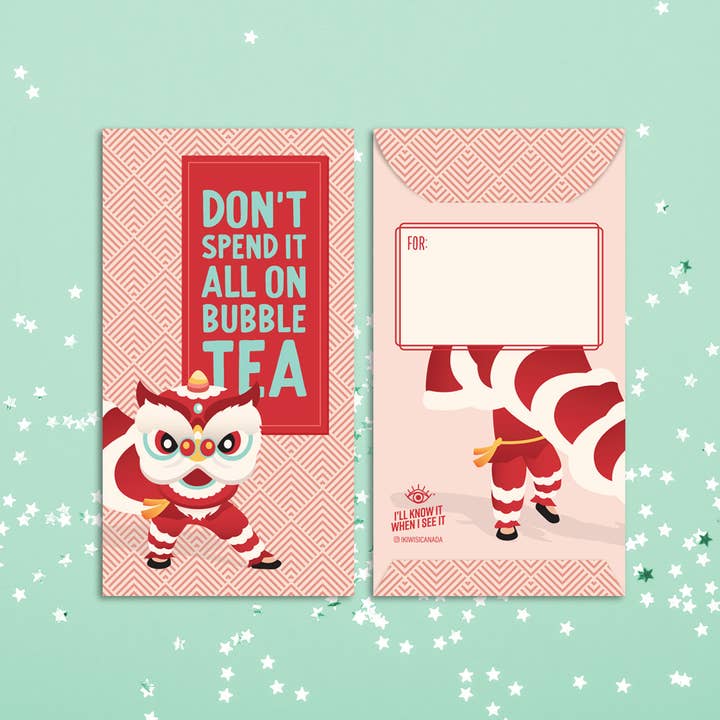 I'll Know It When I See It - Wholesale Envelopes - Don't spend it all on bubble tea lunar new year red envelope2