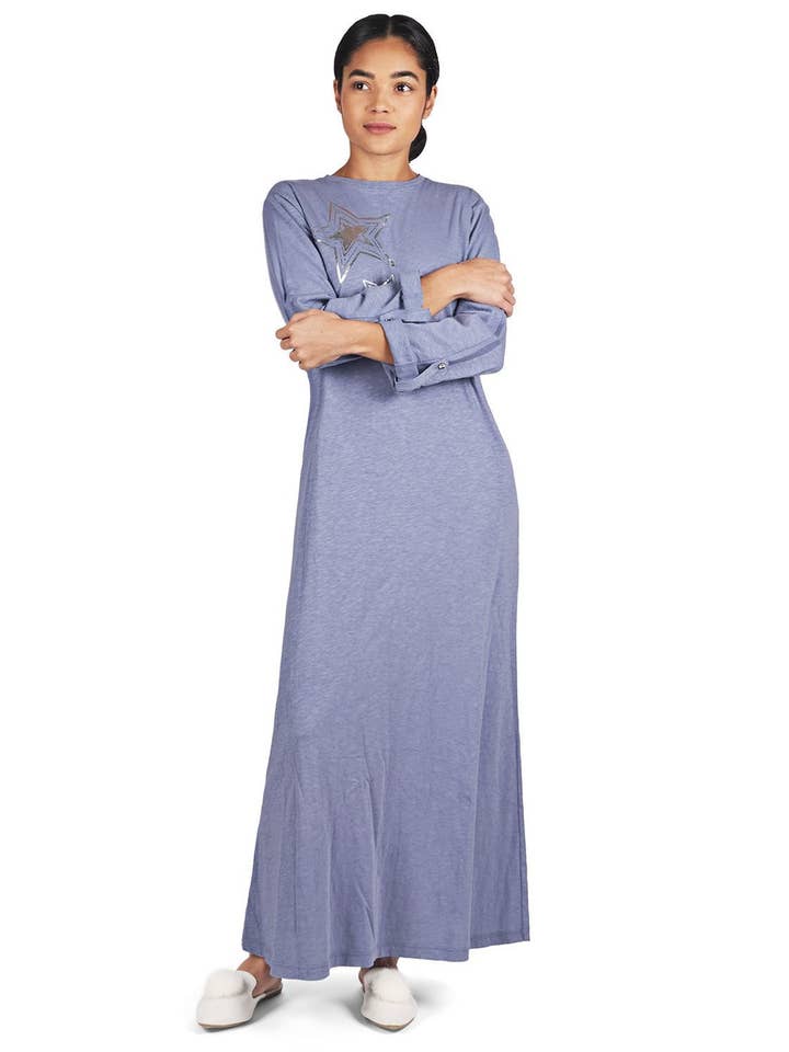 Abito da notte a tutta lunghezza 100% cotone fiammato per la vendita all'ingrosso da parte di Infinity Classics International Inc.