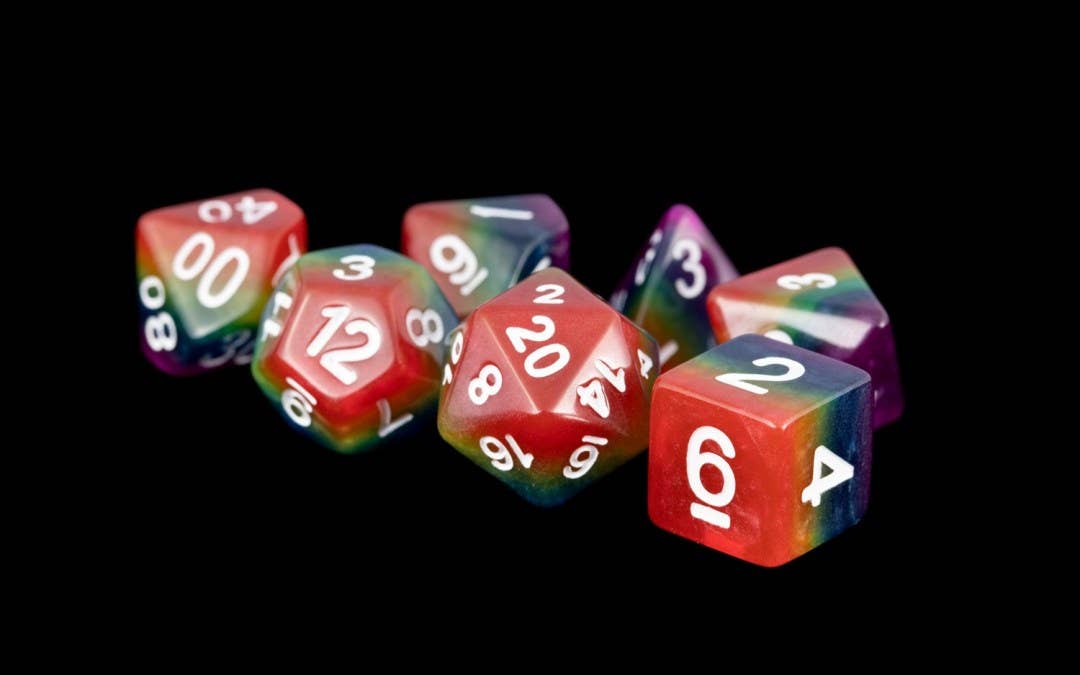 FanRoll by Metallic Dice Games – Dados por atacado – Conjunto de Dados Poliédricos de Resina 16mm - Colorido 18 Cores6