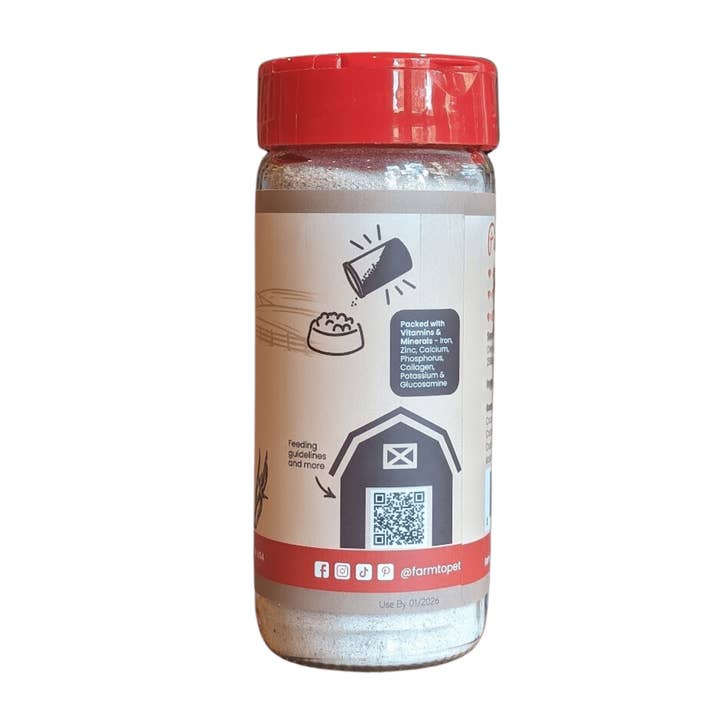 Farm to Pet Healthy Dog Treats - Wholesale Pet Supplement - Dog - Antler Powder Dog Food Topper1