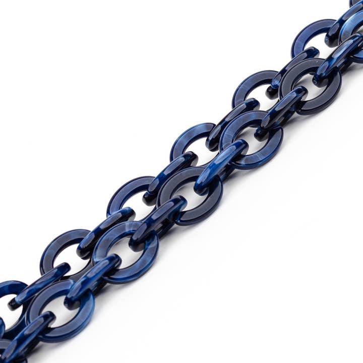 Blueberry Blue Crossbody Phone Chain for wholesale by Miami Chains & Co.