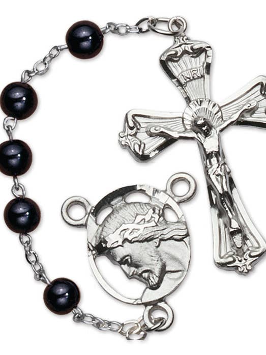 Dlx Hematite Rosary -Rc 203 for wholesale by H.J. SHERMAN COMPANY, INC.
