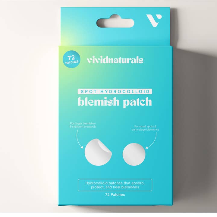 Spot Hydrocolloid Blemish Patch By Vivid Naturals Skin Care for wholesale by Rensi Beauty