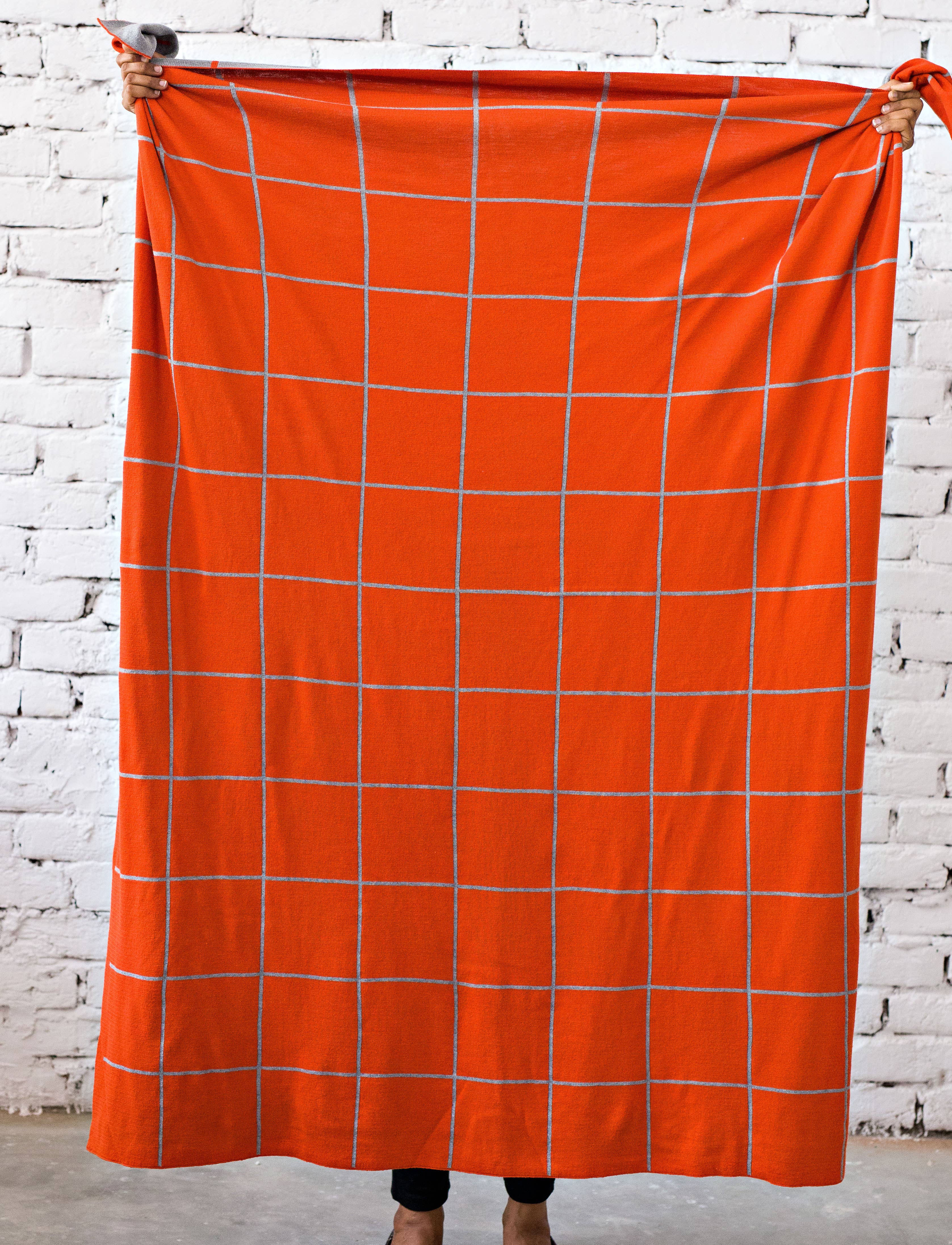 Darzzi – Engroshandel Tæppe – Grid Bomuld Strik Throw6