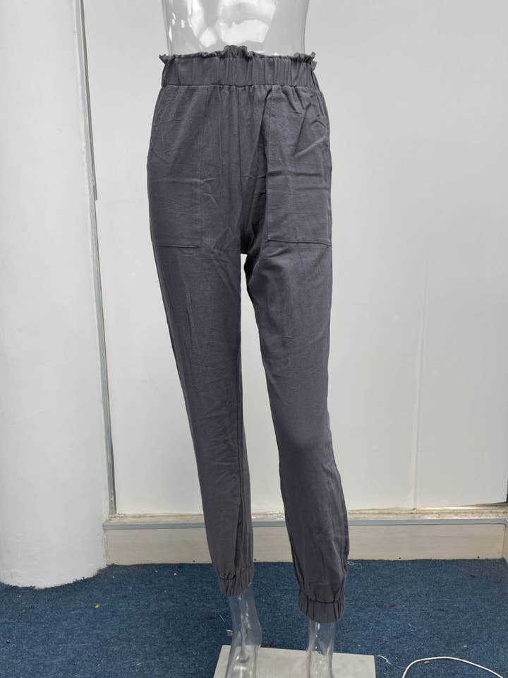 safistyle - Wholesale Pants - Women's - High-Waisted Drawstring Jogger Pants8