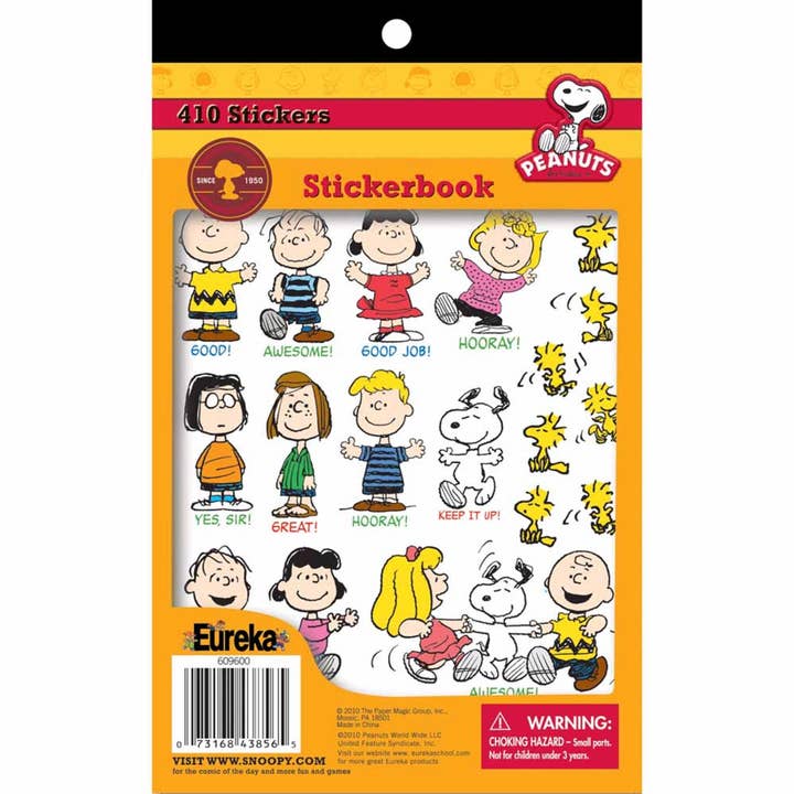 Peanuts® Sticker Book for wholesale by Eureka School Products