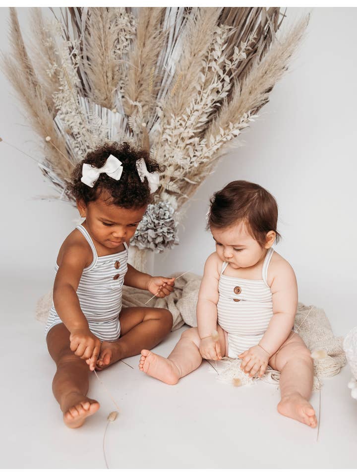 Karibou Kids – wholesale Overall - Baby – Paloma soldräkt - dammig blå rand7