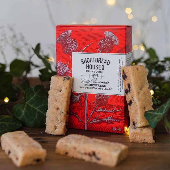 Shortbread House of Edinburgh - Wholesale Cookie - Shortbread Box Fingers Choc Orange 6oz MP122