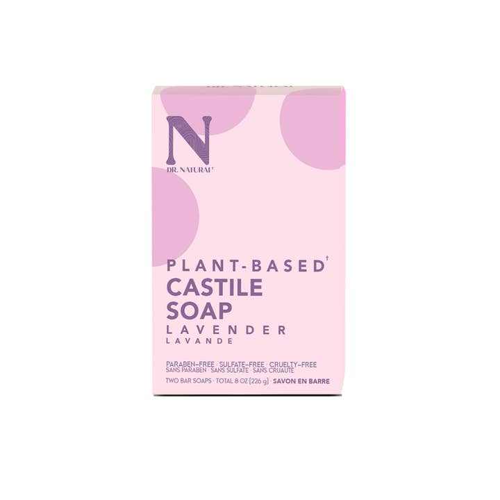 Dr. Natural - Wholesale Bar Soap - Plant Based Castile Bar Soap - Lavender (2pk/4oz each)1