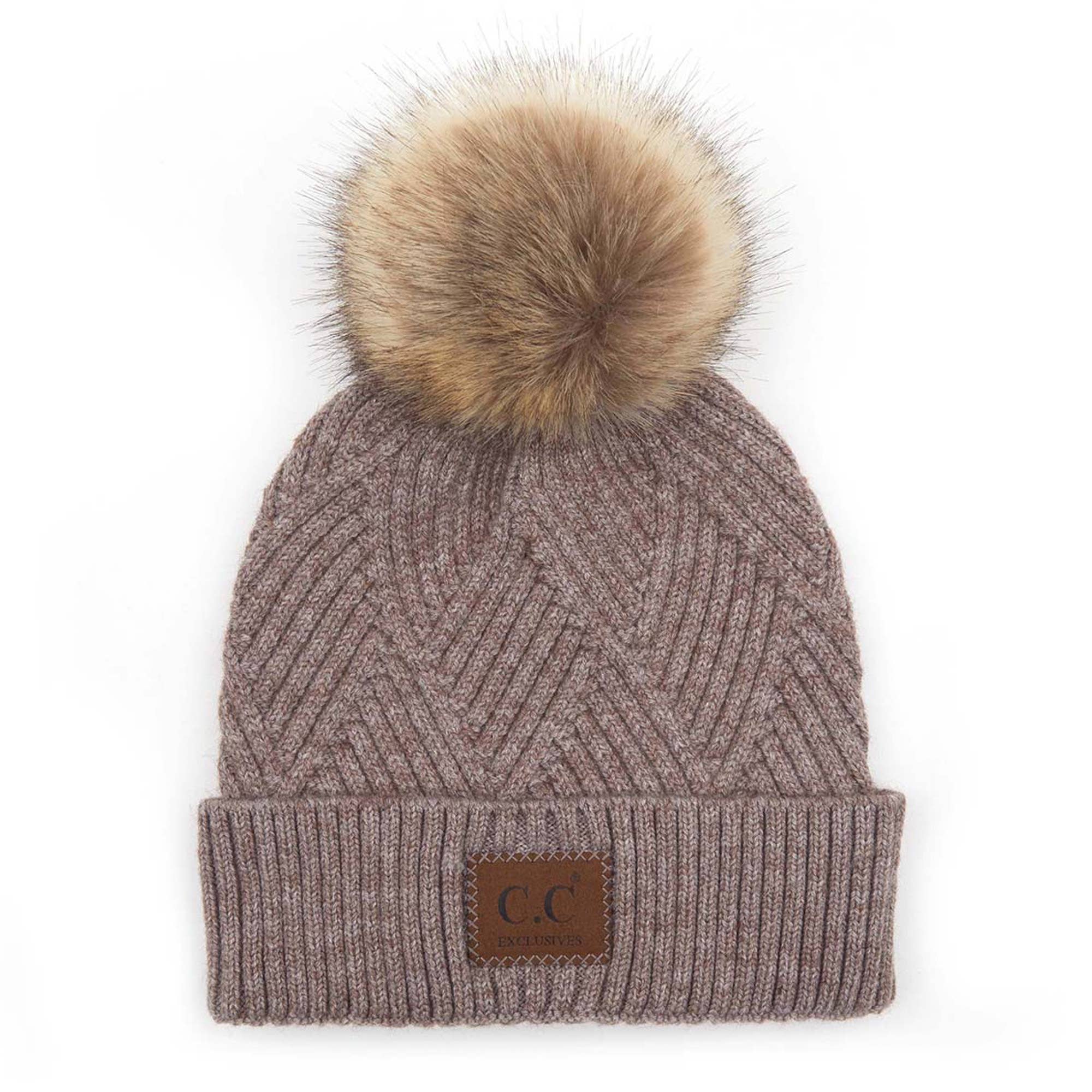 Truly Contagious - Vendita all'ingrosso Berretto - Donna - Berretto in pelle scamosciata CC Criss-Cross (HAT-2060)7