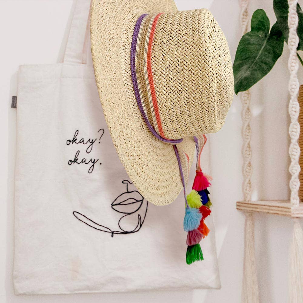 Sensibling Corp. – wholesale Hat accessory – Women's – Striped Crochet Tassel Tip Hat Band13