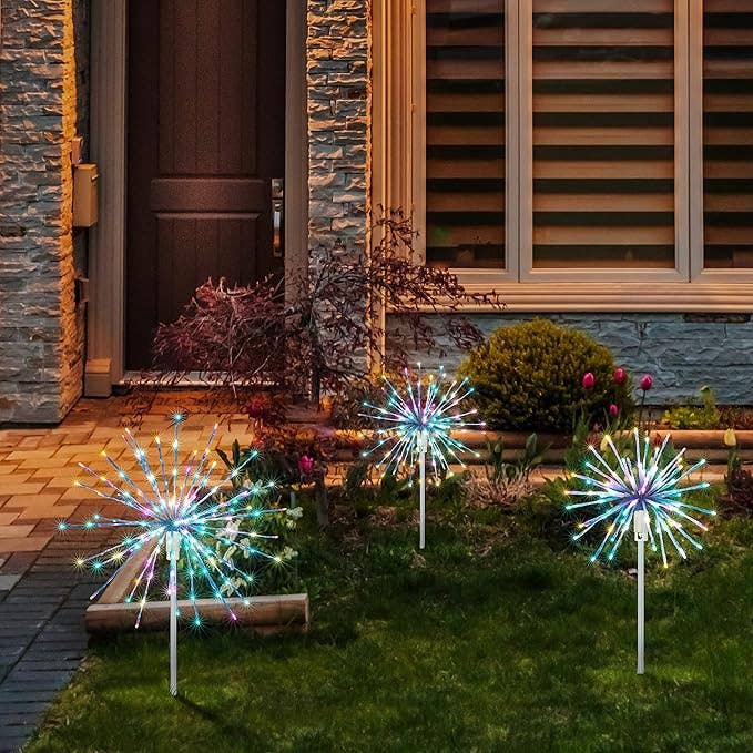 LIGHTSHARE - Wholesale Outdoor/Lawn Light - Starburst Light Lighted Ball LED Firework Lights White Twink22