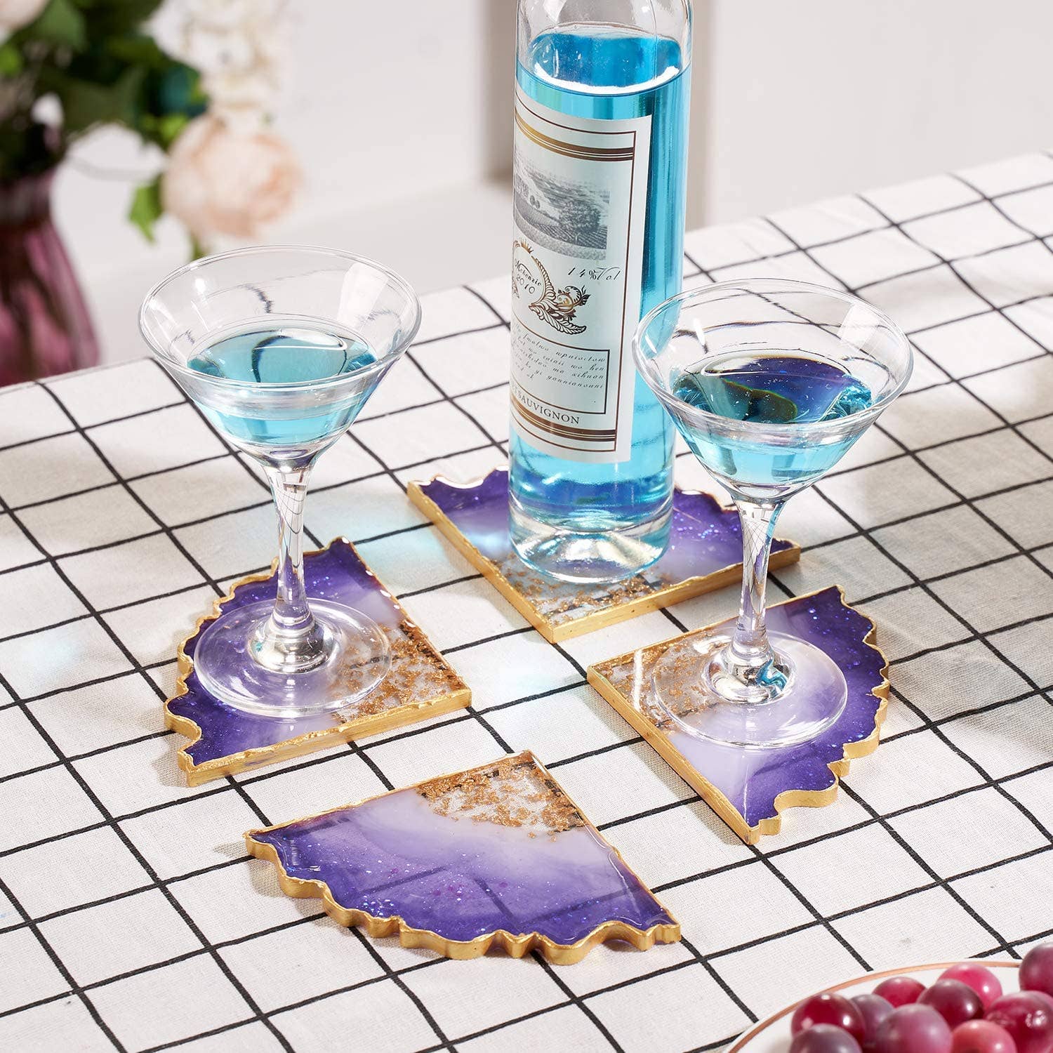 Resin Pro UK – wholesale Craft supplies – “FOUR IN ONE” – Silicone Coaster Mould – ⌀21cm1