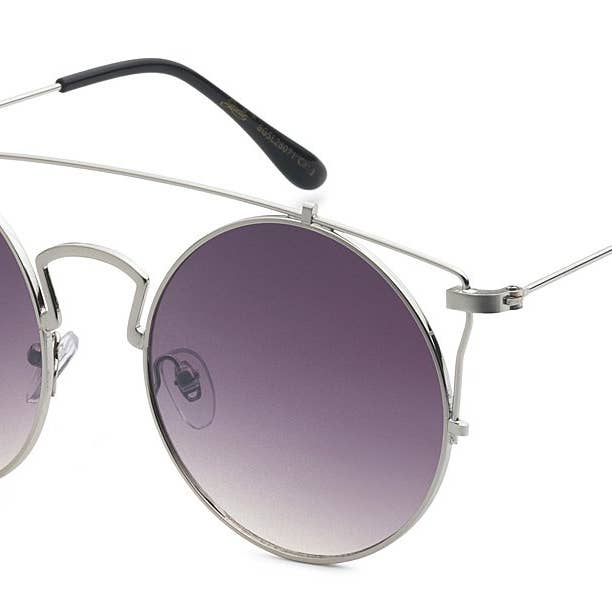 Metal round frame with ocean lens - unisex sunglasses for wholesale by Luna Sunglasses