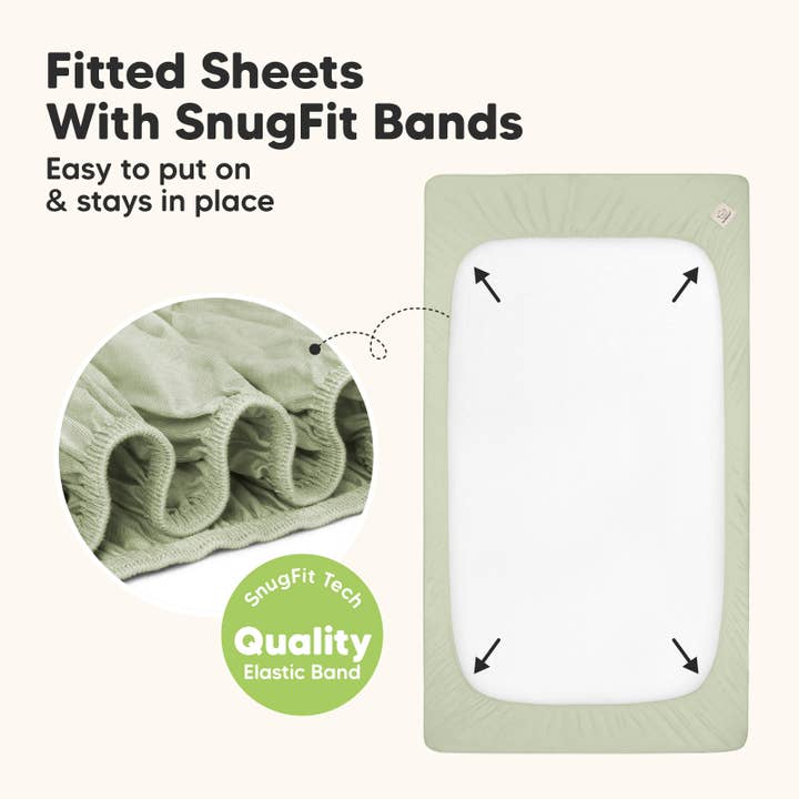 Avocado 2pk Waterproof Crib Sheets, Baby Mattress Protector for wholesale on Faire