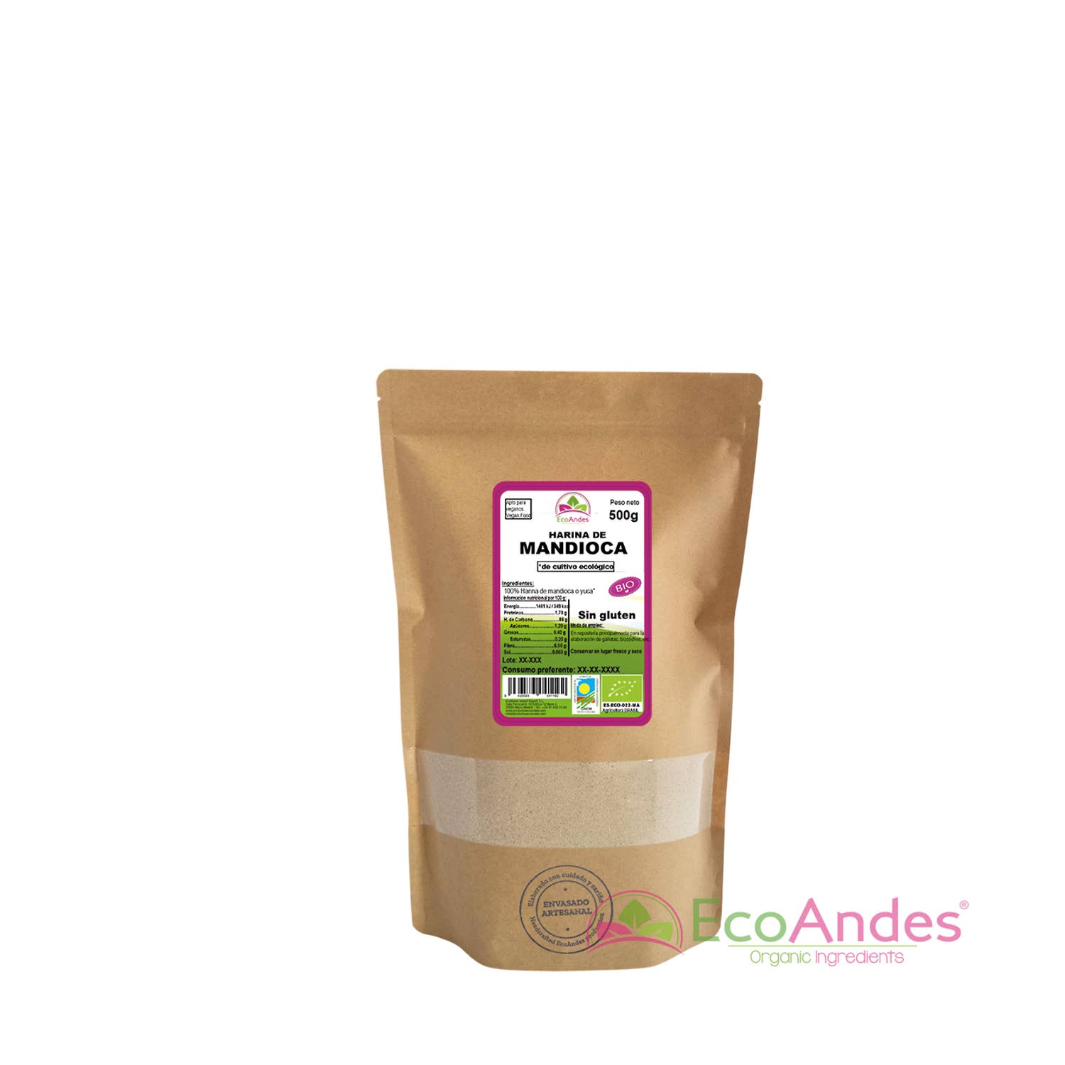 ECOANDES - Wholesale Gluten-Free Flour - Cassava Flour 500g - BIO