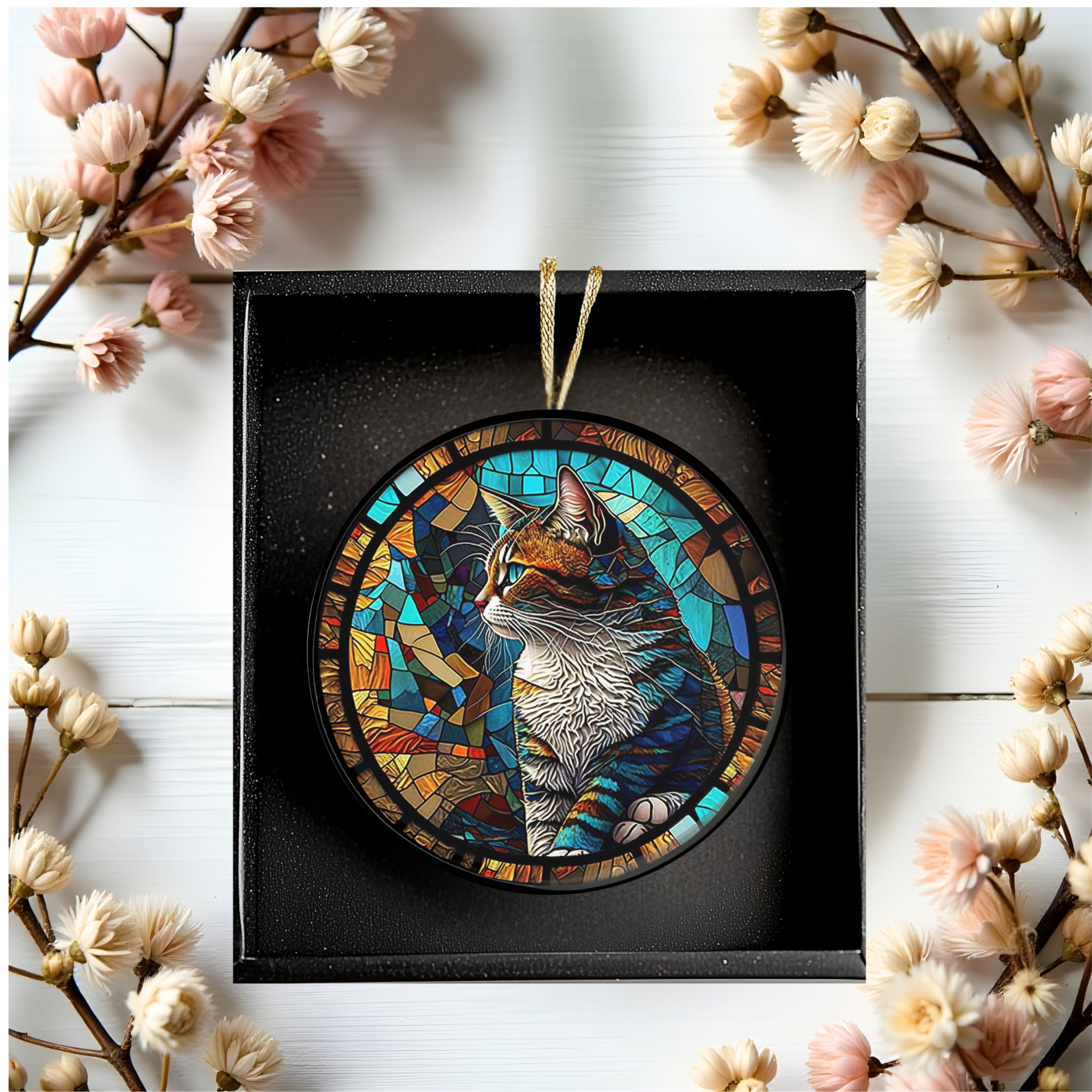 Fernville Creations - Wholesale Ornament - Cat Ornament, Cat Lover Gift, Printed Stained Glass Image8
