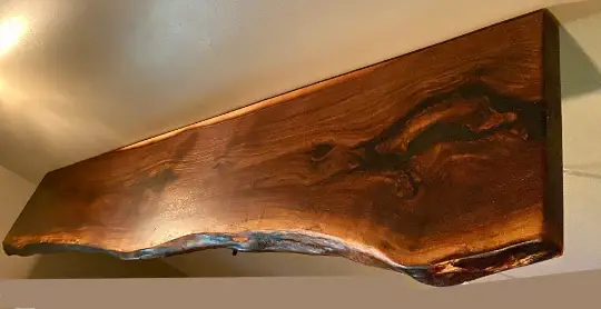 Steel Oak - Wholesale Wall Mounted Shelf - Live Edge Walnut Floating Shelves w/Beautiful Grain Patterns0