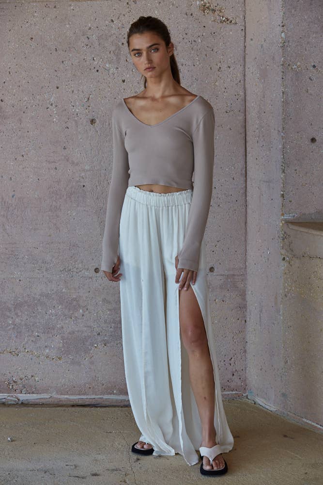 By Together - Wholesale Knit Top - Women's - S1158N | DOUBLE V NECK TOP5