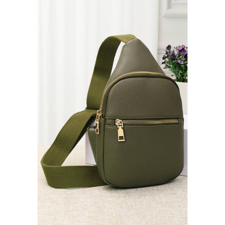 Hana - Wholesale Crossbody Bag - Women's - Solid PU Sling Bag