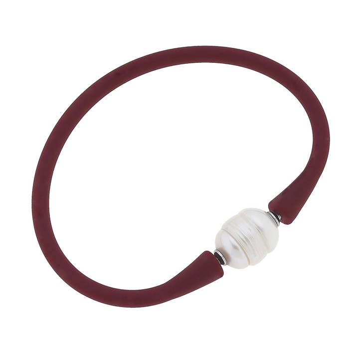 Canvas Style - Wholesale Bangle Bracelet - Bali Freshwater Pearl Silicone Bracelet7