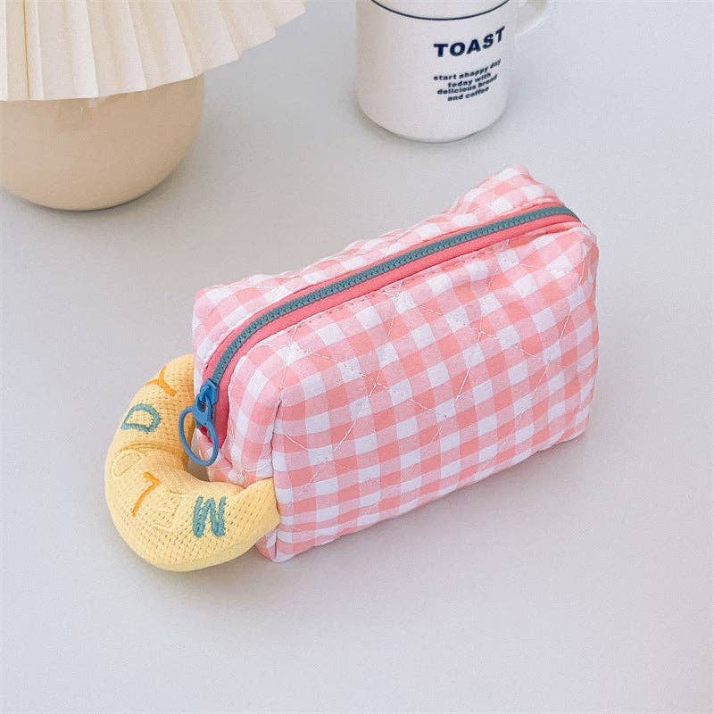 KiddieKickz - Wholesale Pencil Case/Pouch - Plaid Cotton Embroidered Pencil Case0