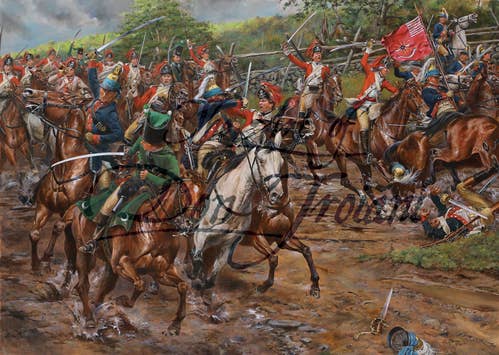W.Britain Model Figures - Venta al por mayor Ilustración - TRW298 - Batalla en Pound Ridge - Impresión de edición abierta0