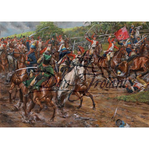 W.Britain Model Figures - Venta al por mayor Ilustración - TRW298 - Batalla en Pound Ridge - Impresión de edición abierta