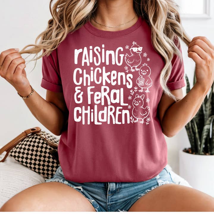 raising chickens & feral children brick for wholesale by The Jasper Boutique