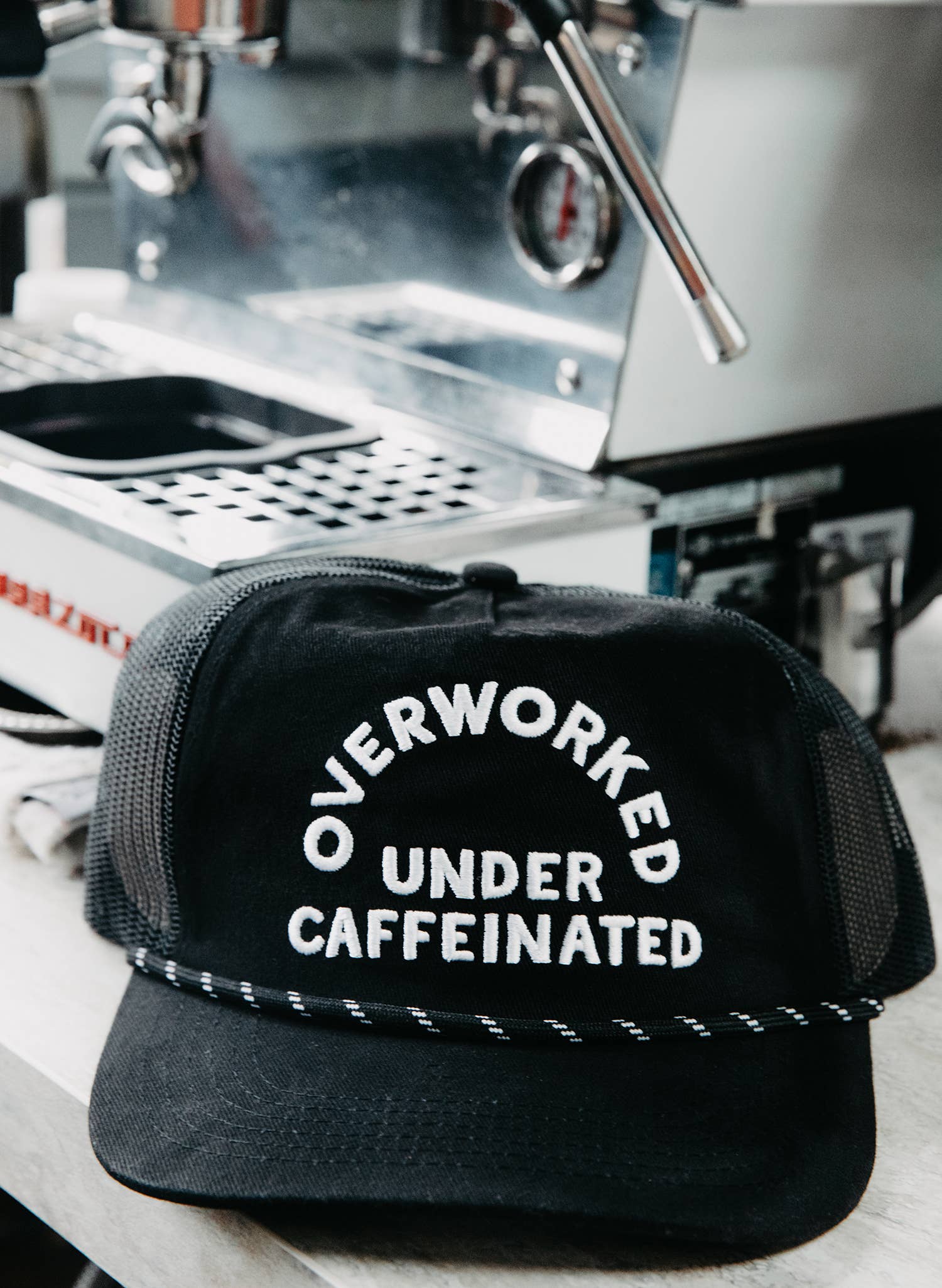 Pyknic - Wholesale Trucker Hat - Unisex - Overworked Under Caffeinated Hat3