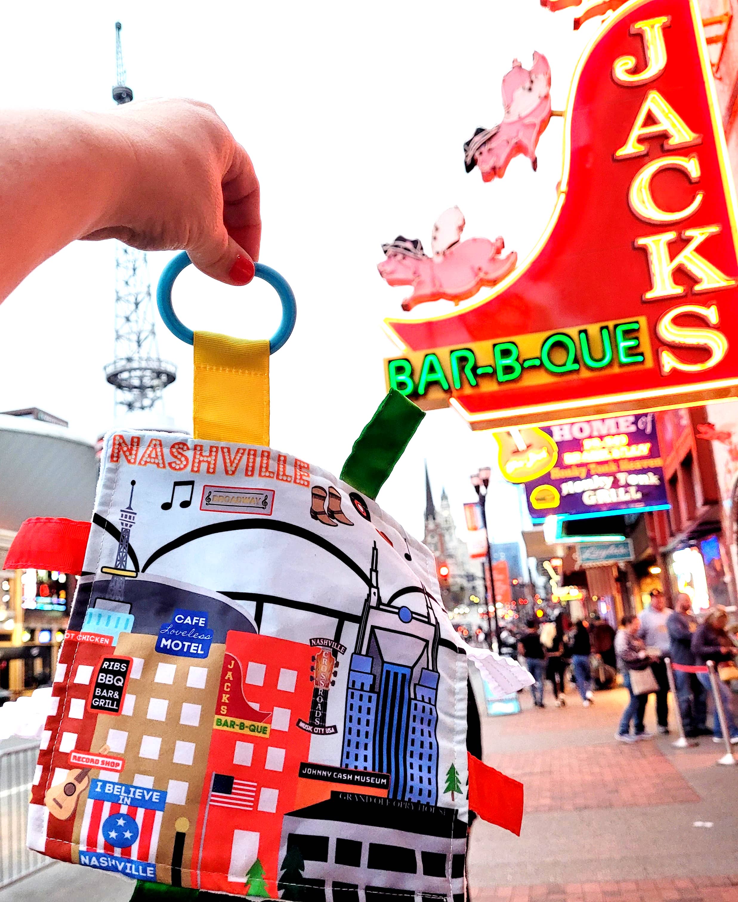 Baby Jack and Company - Wholesale Crinkle Tag Toy - Baby - Nashville TN Music City Baby Learning Crinkle Tag Squares7