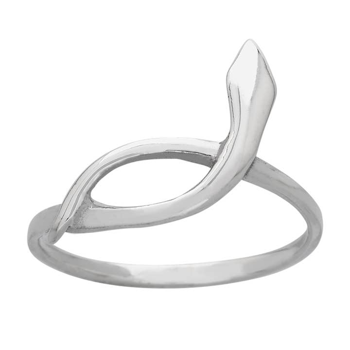 Anel em Prata de Lei com Cabeça e Cauda de Cobra Envolvido por atacado de Tiger Mountain Jewelry