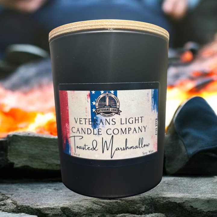 Toasted Marshmallow | Soy Candle with Vanilla, Smoke & Clove for wholesale by Veterans Light Candle Company