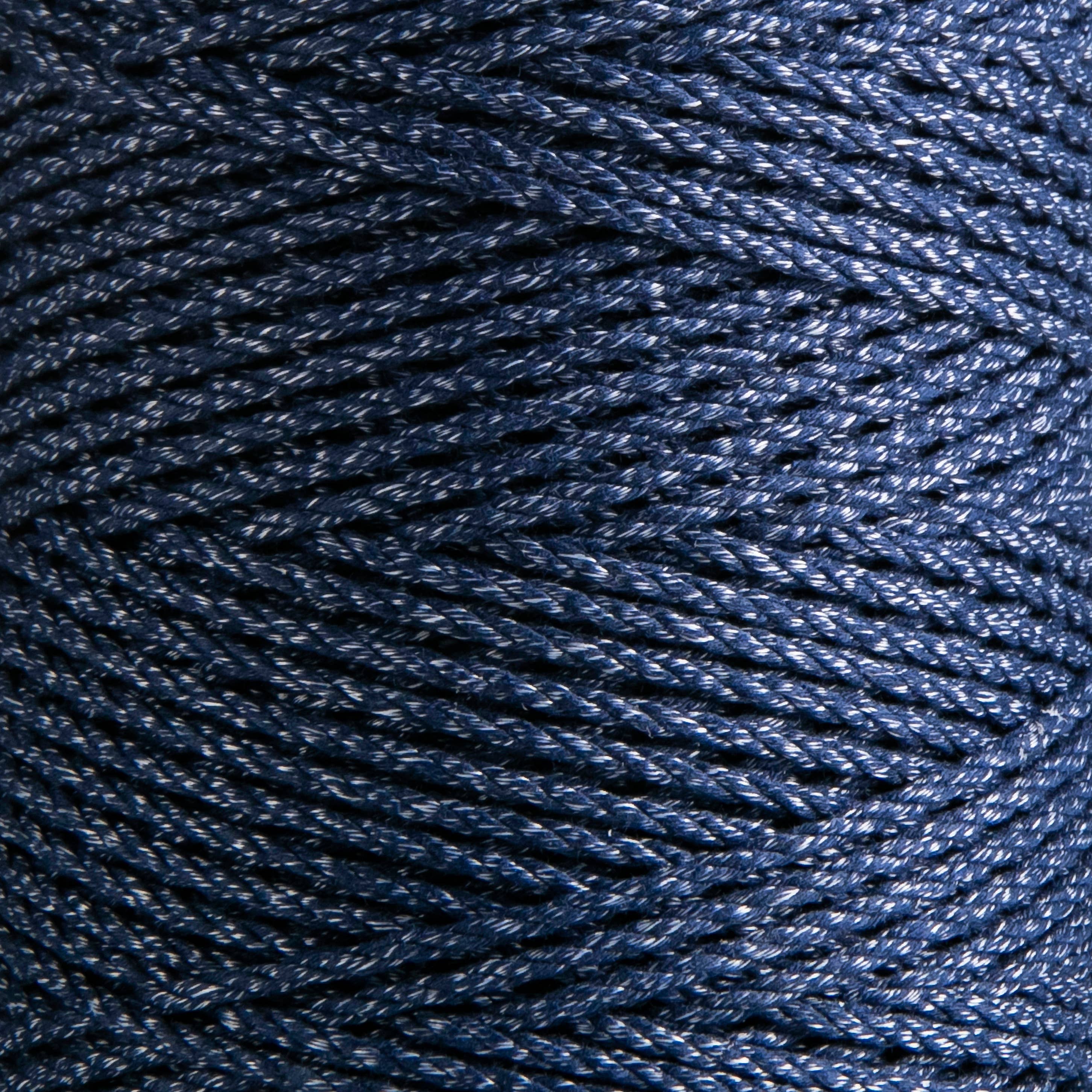 MB Cordas - Vendita all'ingrosso Spago - Corda di cotone per macramè 3 mm, 200 m, trecce 3 fili, colore blu misto4