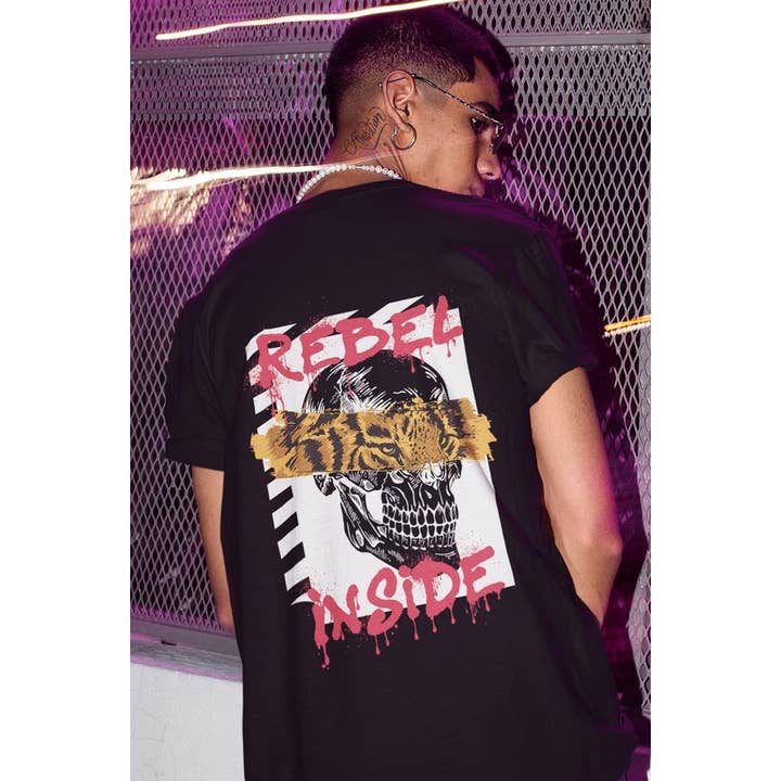 REBEL INSIDE MEN GRAHIC TEE for wholesale by HUENIQ