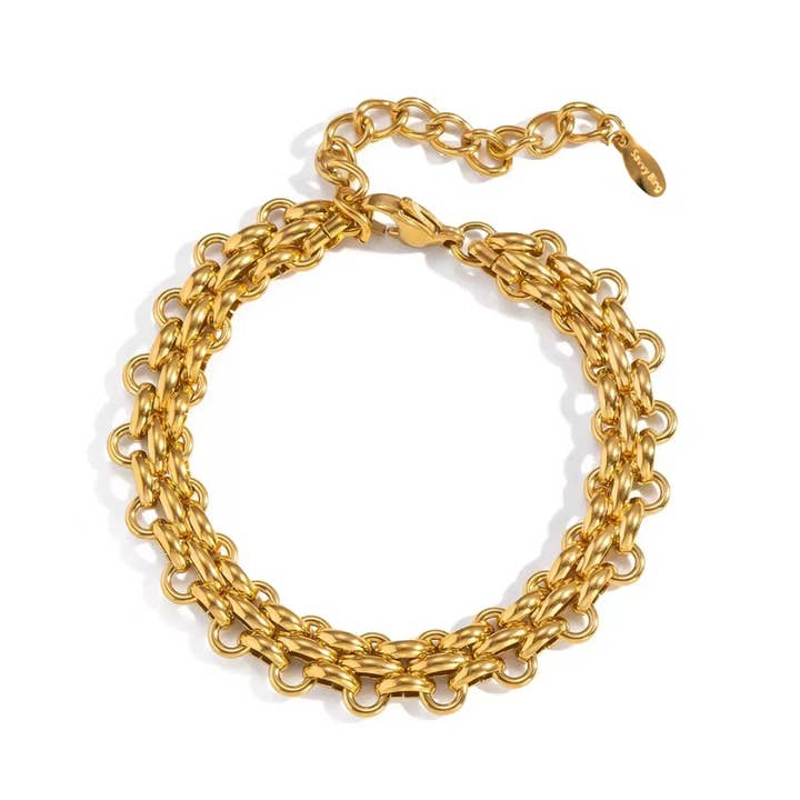 Savvy Bling - Wholesale Link & Chain Bracelet - Gold and Pearl Stacking Bracelets –Water-Resistant3