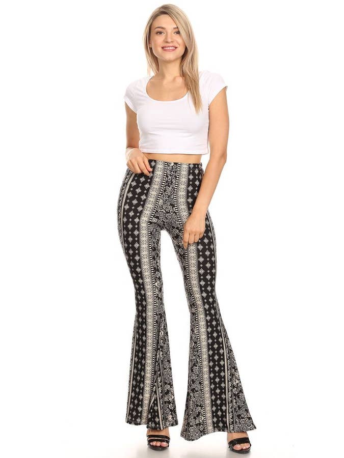 VIBE Apparel Co - Wholesale Pants – Women's - Aztec Wide Leg Flare Pant23