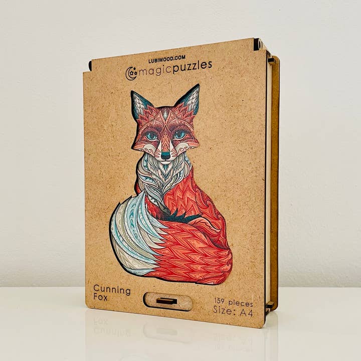 Lubiwood - Wholesale Puzzle - Adult - Cunning Fox Jigsaw A4 Premium Box6