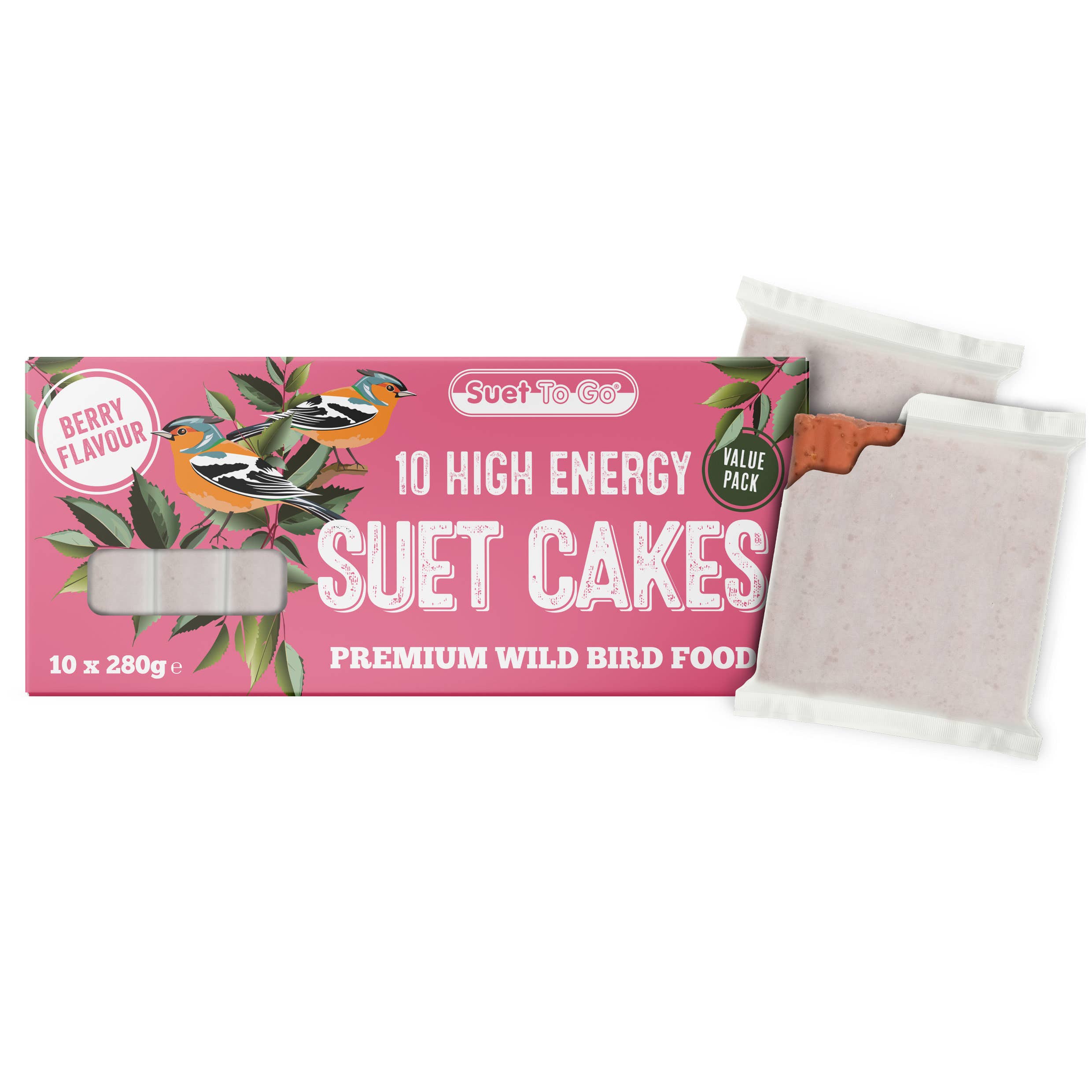Natures Grub – wholesale Pet food – Not cat/dog – Suet To Go Suet Cake 10pk - Berry | Wild Bird Food1