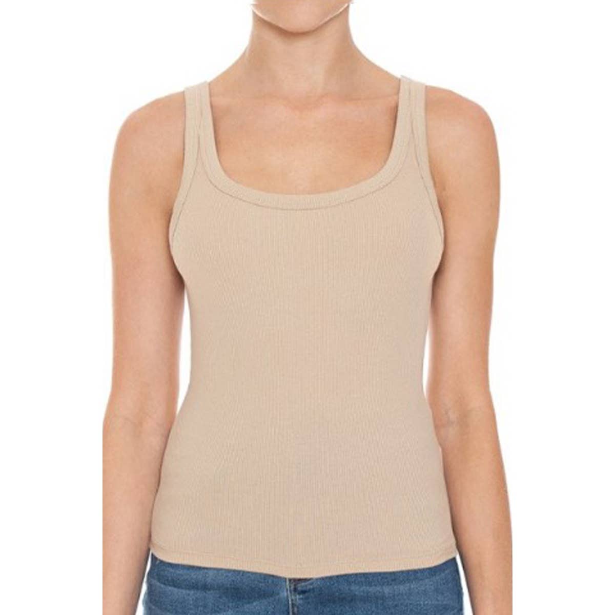 Timeless - Wholesale Tank Top - Women's - RIBBED DOUBLE SCOOP NECK TANK TOP15