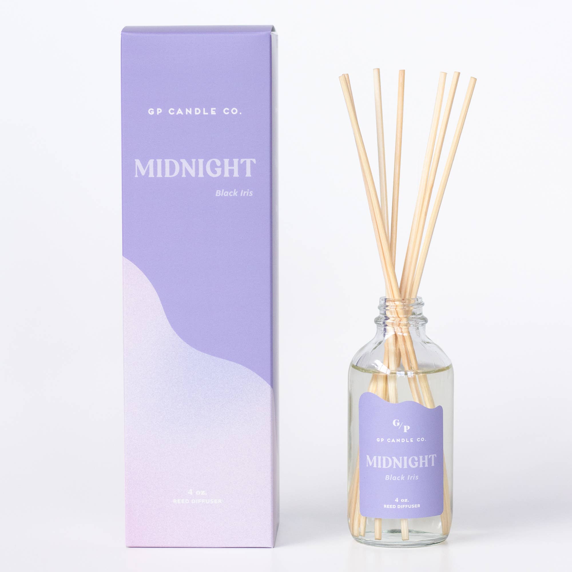 GP Candle Co. - Wholesale Reed Diffuser - Midnight 4 oz. Hue Reed Diffuser (Black Iris)1