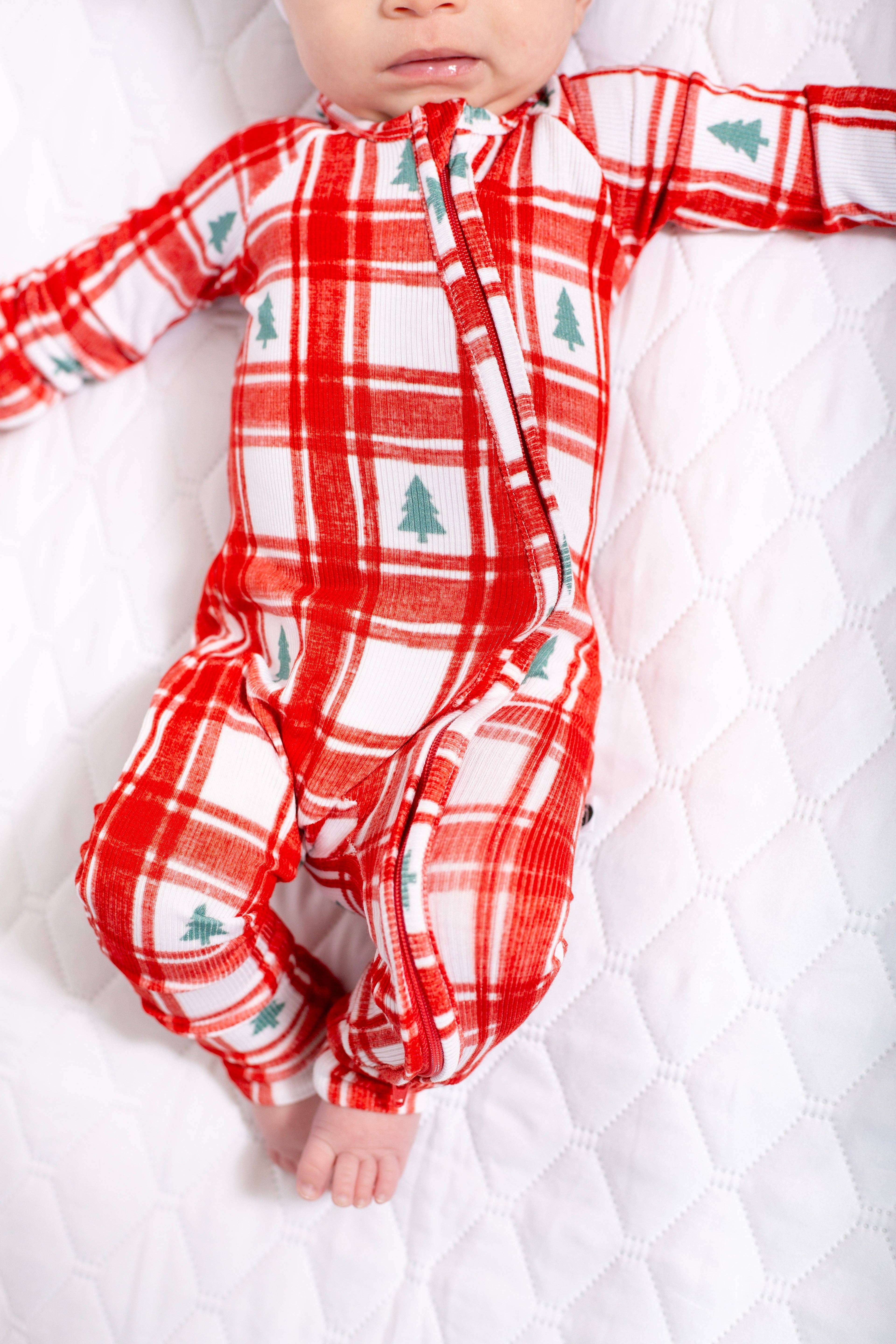 Belle & bros - Wholesale Jumpsuit - Baby - PLAID PINES | ZIP ROMPER4
