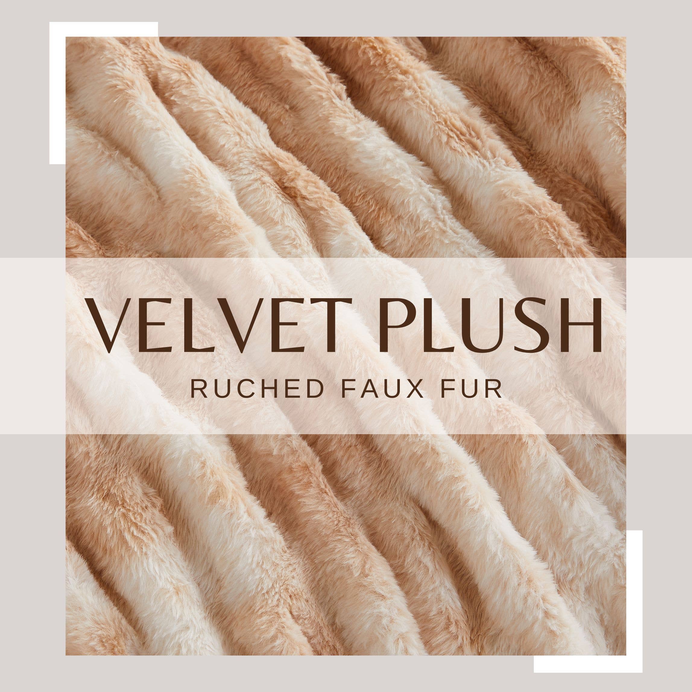 BH Collective - Wholesale Throw Blanket - Throw Blanket - Ruched Faux Fur - Alondra Collection13