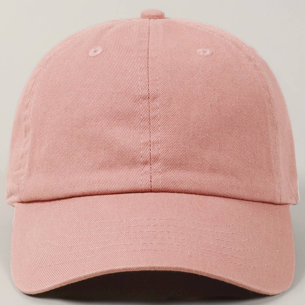 Fashion City - Wholesale Baseball Cap - Unisex - Stone Washed Cotton Solid Color Baseball Cap1