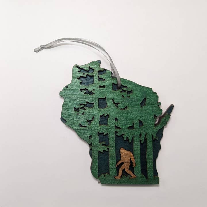 Knit and Nailed - Wholesale Ornament - Wisconin Wood Ornament Art 5" varieties20