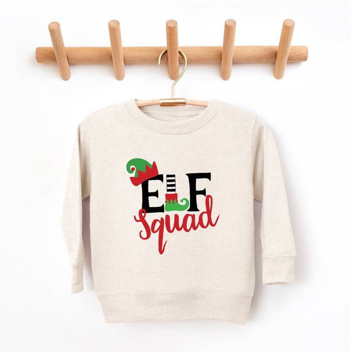 Kids Christmas Sweatshirt, Elf Squad Shirt for Toddlers for wholesale by Bump & Beyond Designs